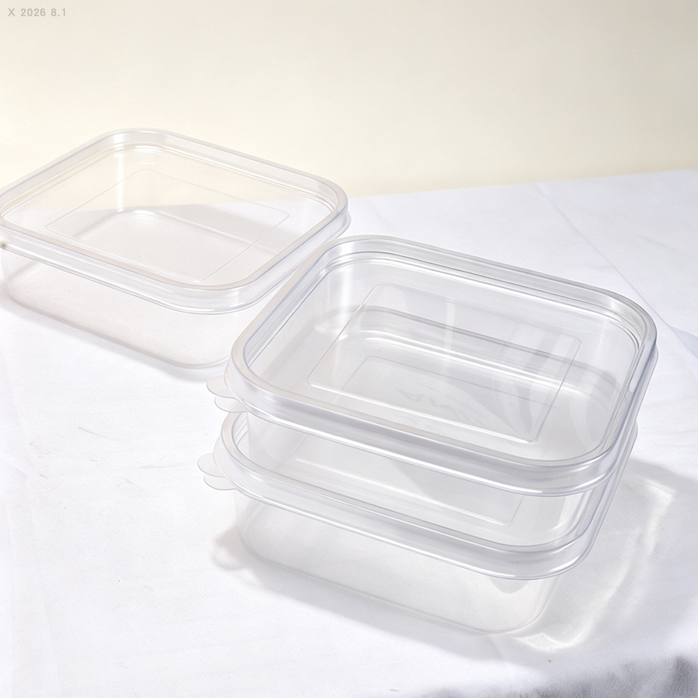 一次性透明塑料防潮密封方形蛋糕千层散装食品打包盒子雪贝包装盒