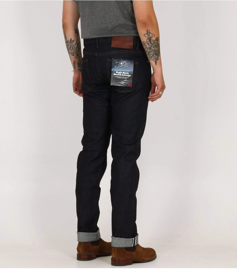 男生养牛茄子色12oz赤耳牛仔裤