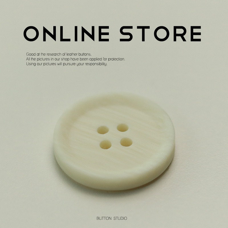 树脂四眼纽扣米白色木纹扣子外套皮大衣扣风衣西装扣