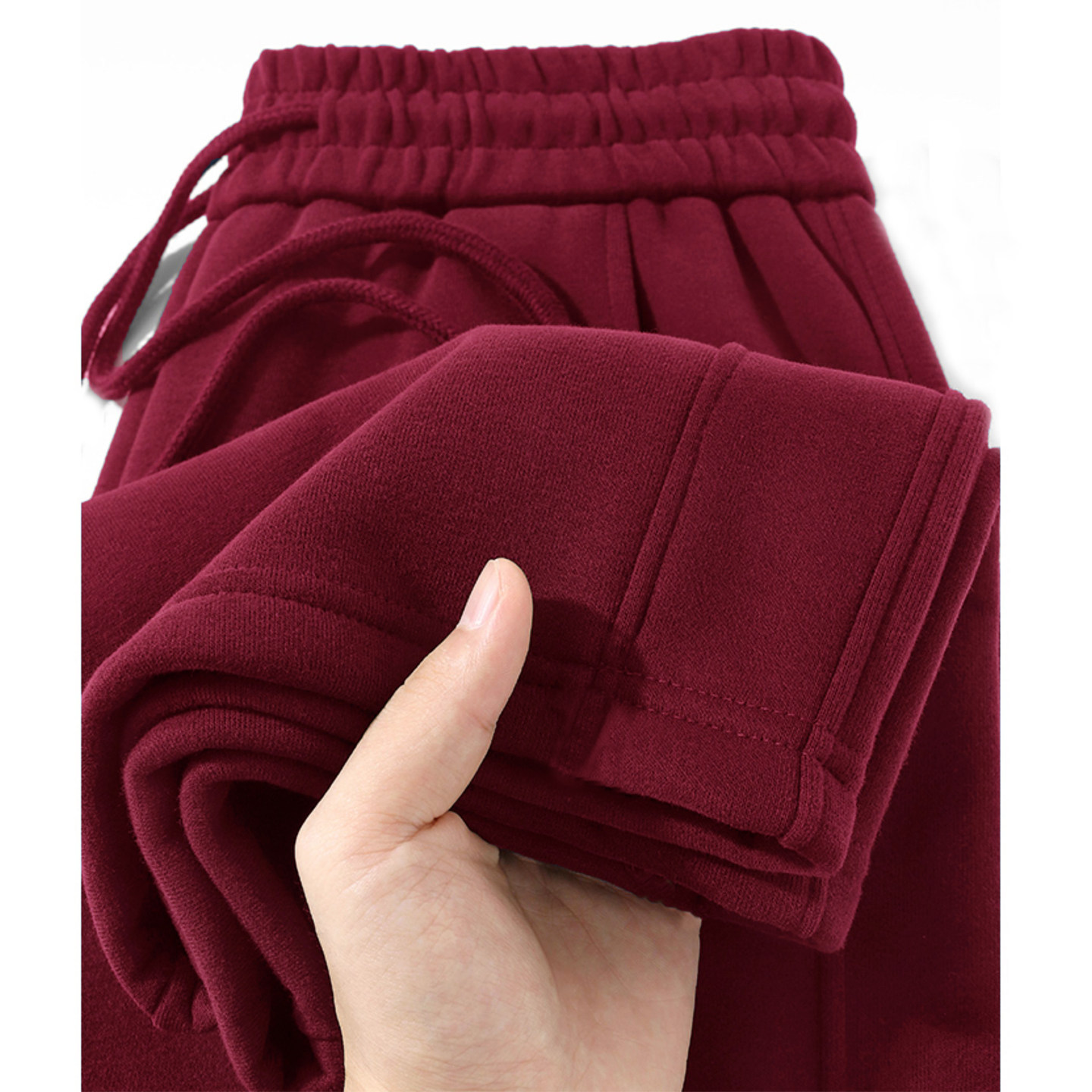 酒红运动裤子女秋冬2025新款加绒加厚休闲宽松窄版直筒阔腿裤卫裤,女装/女士精品,卫裤,淘宝优惠券,粉丝福利购,淘宝优惠卷