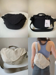 lulu新款磁吸包 运动健身骑行包 男女同款手提腋下包尼龙防水胸包