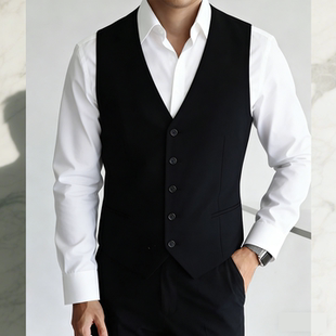 马甲2682 加长加大加肥男士 高个子加长西装 马甲背心高端绵羊毛四季