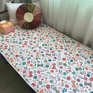 四季双面纯棉隔脏床垫斜纹夹棉床单防汗防油学生女宿舍姨妈垫