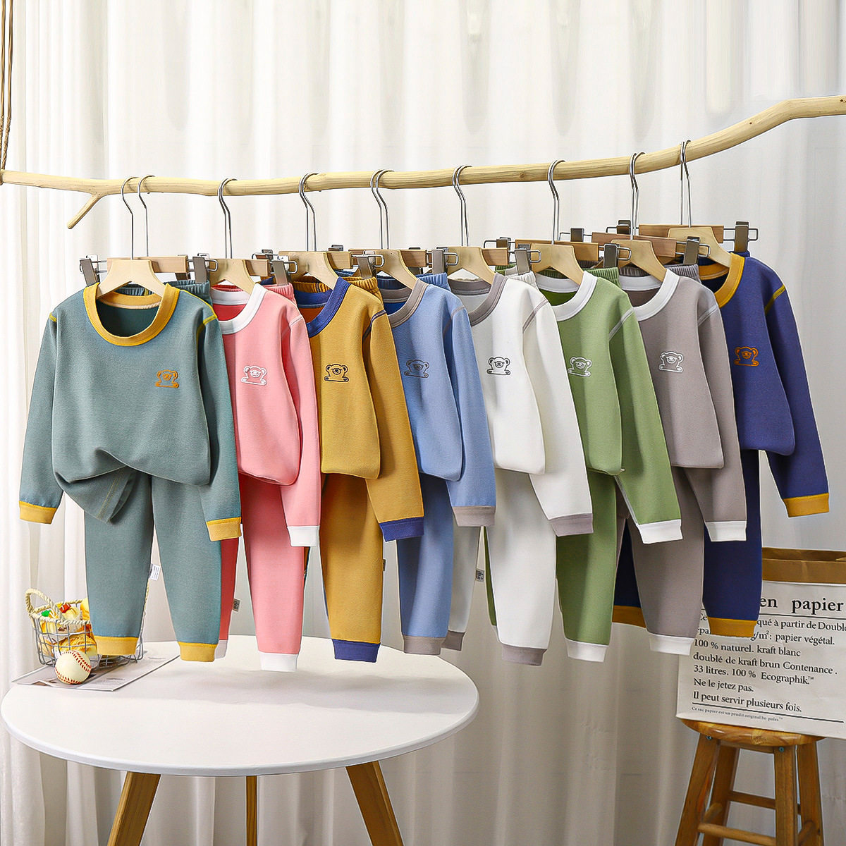 儿童无骨德绒中高领新款秋衣秋裤套装男女宝条纹加厚保暖内衣套装,童装/婴儿装/亲子装,内衣套装,淘宝优惠券,粉丝福利购,淘宝优惠卷