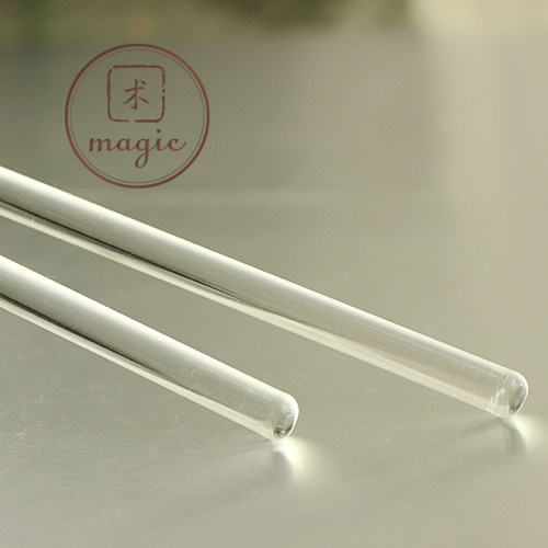 手工皂材料高品质玻璃棒 玻璃搅拌耐腐蚀棒圆头加粗 2根装 20CM长