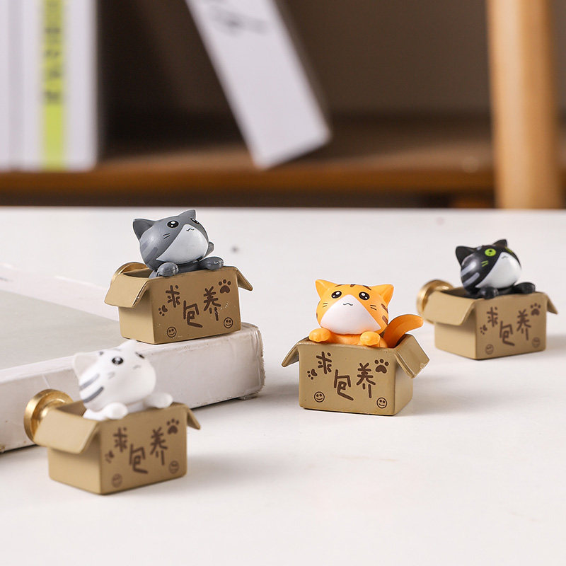 起司猫轻奢黄铜猫拉手日式卡通衣柜门把手可爱抽屉单孔明装小拉手