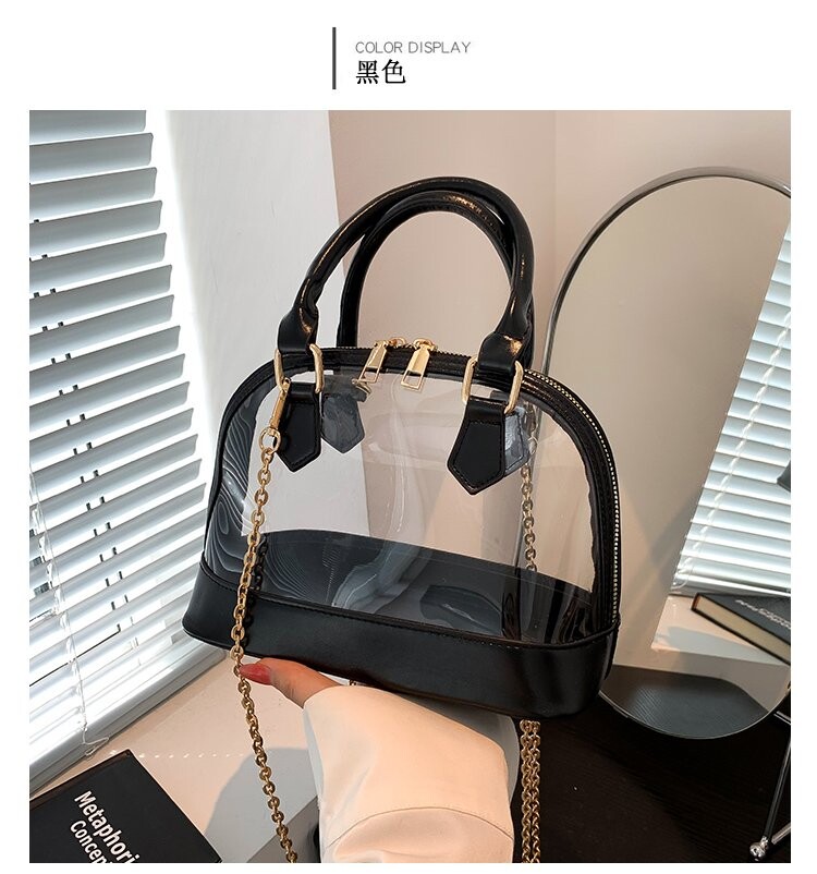 2026新款透明果冻包女斜挎手双肩背包