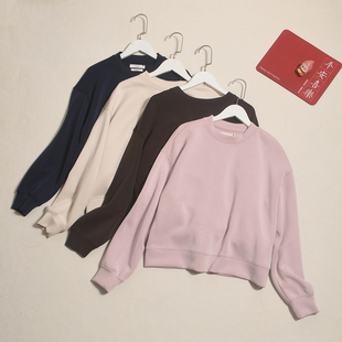 长袖 捡漏 套头百搭上衣简约春秋款 淘到国外250 卫衣 48莫代尔