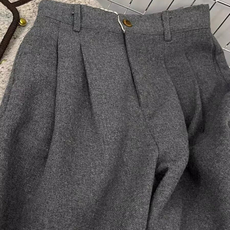 欧货外贸品牌剪标直筒西装裤女