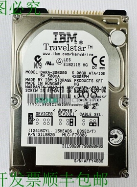 原装供应Travelstar DARA-206000 31L9820 硬盘驱动器|  携带 6.0