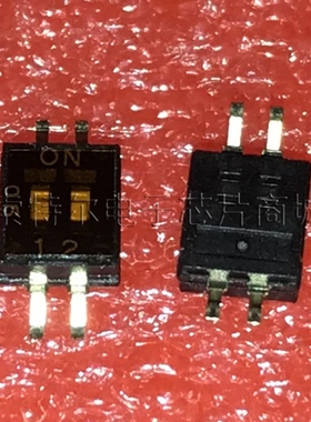 DHN-02AF-T-V-T DIPTRONICS SOP4  贴片2位拨码开关 4脚滑动开关