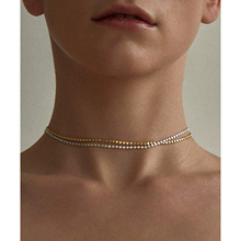 韩国小众设计numbering同款时髦扁圆豆豆短款项链  可叠戴choker