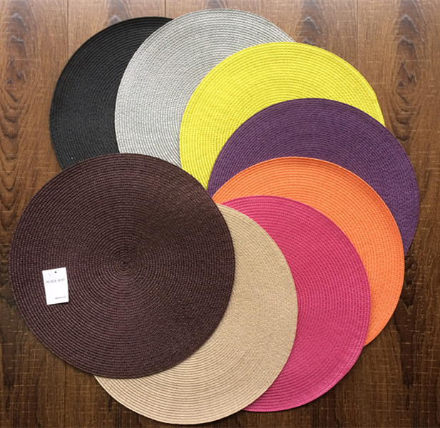 圆编织餐垫COASTER欧式西餐垫隔热垫餐具垫盘子隔热垫PP防水餐垫