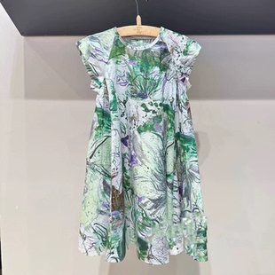 jnbybyjnby江南布衣春夏季女款童装短袖印花长裙连衣裙1Q4G12310