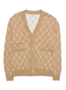 MLB新款男女同款运动休闲彩色钻石老花舒适针织开衫外套3AKCM0151