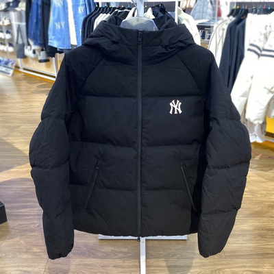 MLB 冬季男女同款纯色连帽保暖加厚休闲时尚短款羽绒服 3ADJB1146