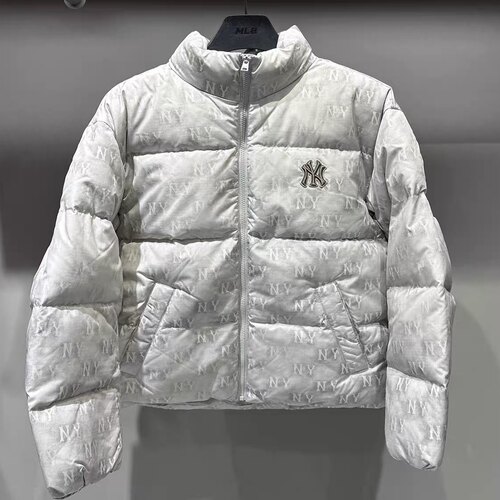 MLB冬季男女同款老花满印防风防泼水运动休闲保暖羽绒服3ADJM0556