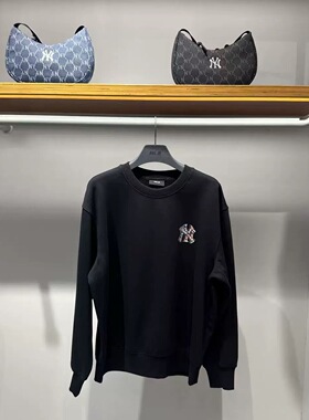 MLB春季男女复古彩色大标刺绣运动休闲圆领套头长袖卫衣3AMTB1161