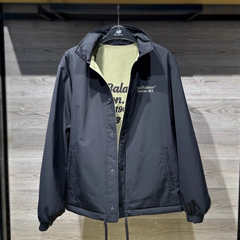 NEW BALANCE NB秋季男女款休闲两面穿防风摇粒绒夹克外套AMJ51312