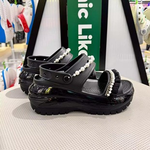 Crocs卡骆驰经典珍珠光轮凉鞋夏季百搭潮流户外休闲女士鞋 210179