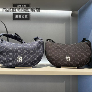 MLB秋季 百搭钻石老花可调节单肩斜挎包3ACRMV45N 情侣运动休闲时尚