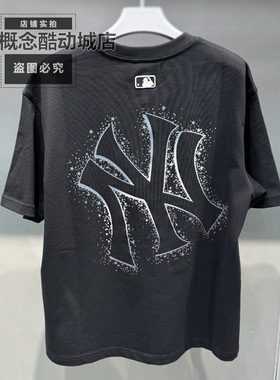 MLB新款男女同款大logo运动休闲圆领舒适时尚短袖T恤潮 3ATST0153