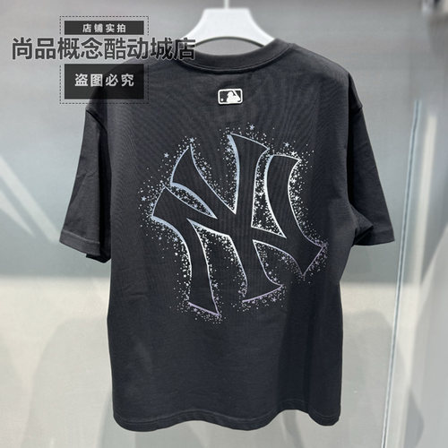 MLB新款男女同款大logo运动休闲圆领舒适时尚短袖T恤潮 3ATST0153