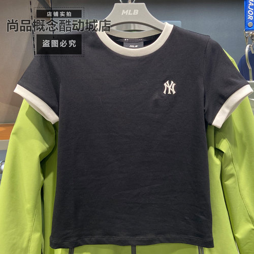 MLB春夏新款女纯棉圆领短袖T恤