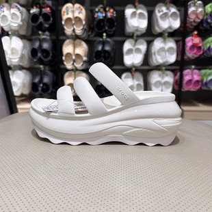 Crocs卡骆驰凉拖鞋女鞋夏季经典光轮厚底坡跟沙滩鞋洞洞鞋209842