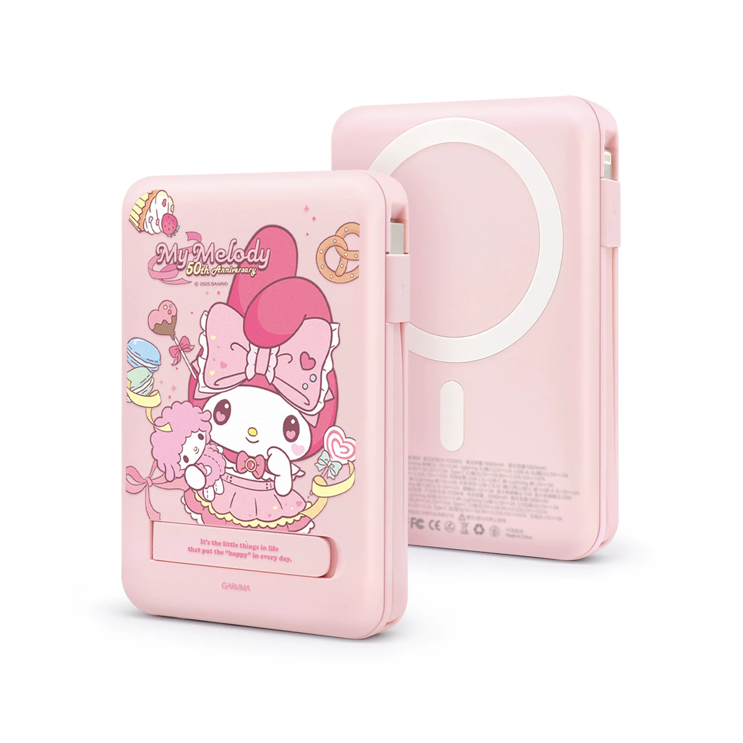 Hello Kitty, яблоко, магнитная совместимость сверхтонкой зарядки iPhone 16, ручной телефон, источник питания, 16proMax, iPhone