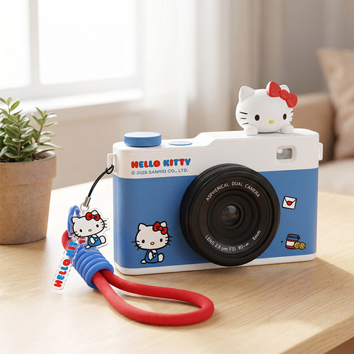 Hello Kitty复古相机儿童学生触屏款双摄4K录制手持支架萌趣