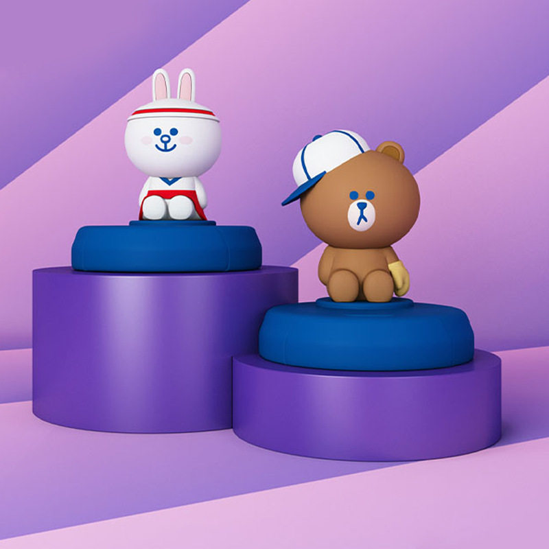 line friends运动系列布朗熊手机支架可爱创意懒人可调节式桌面支架