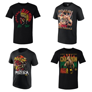 UFC石拳佩雷拉 Alex Pereira双量级冠军T恤 格斗训练透气短袖
