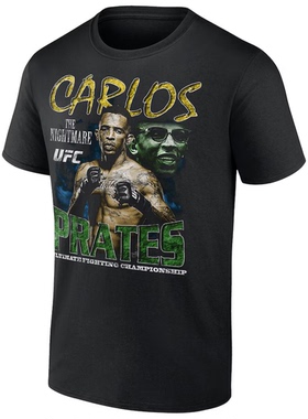 UFC书呆子战队卡洛斯普拉特斯Carlos Prates选手T恤 格斗透气短袖