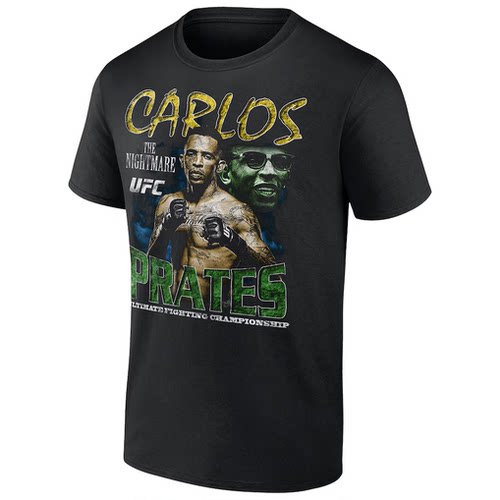 UFC书呆子战队卡洛斯普拉特斯Carlos Prates选手T恤 格斗透气短袖