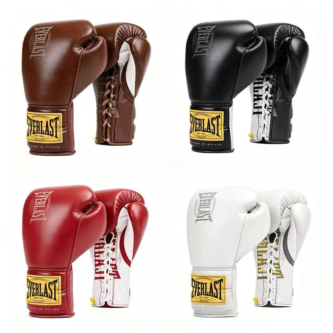 EVERLAST 美国阿里同款泰拳搏击散打拳击手套 训练实战真皮拳套