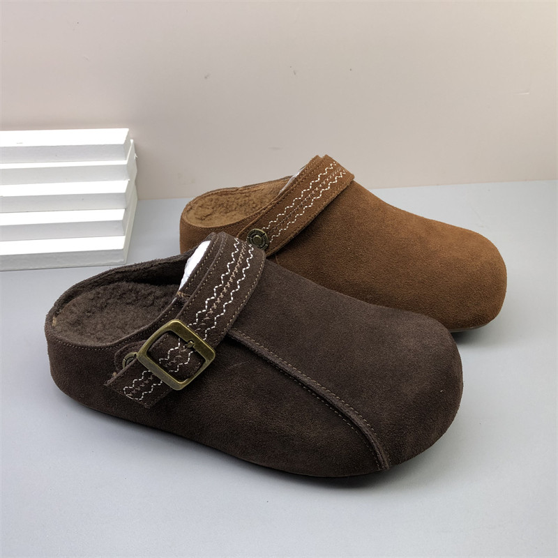 品牌断码新品时尚真皮女加棉博肯拖鞋休闲潮流厚底女冬季女棉鞋子,女鞋,勃肯鞋/软木鞋,淘宝优惠券,粉丝福利购,淘宝优惠卷