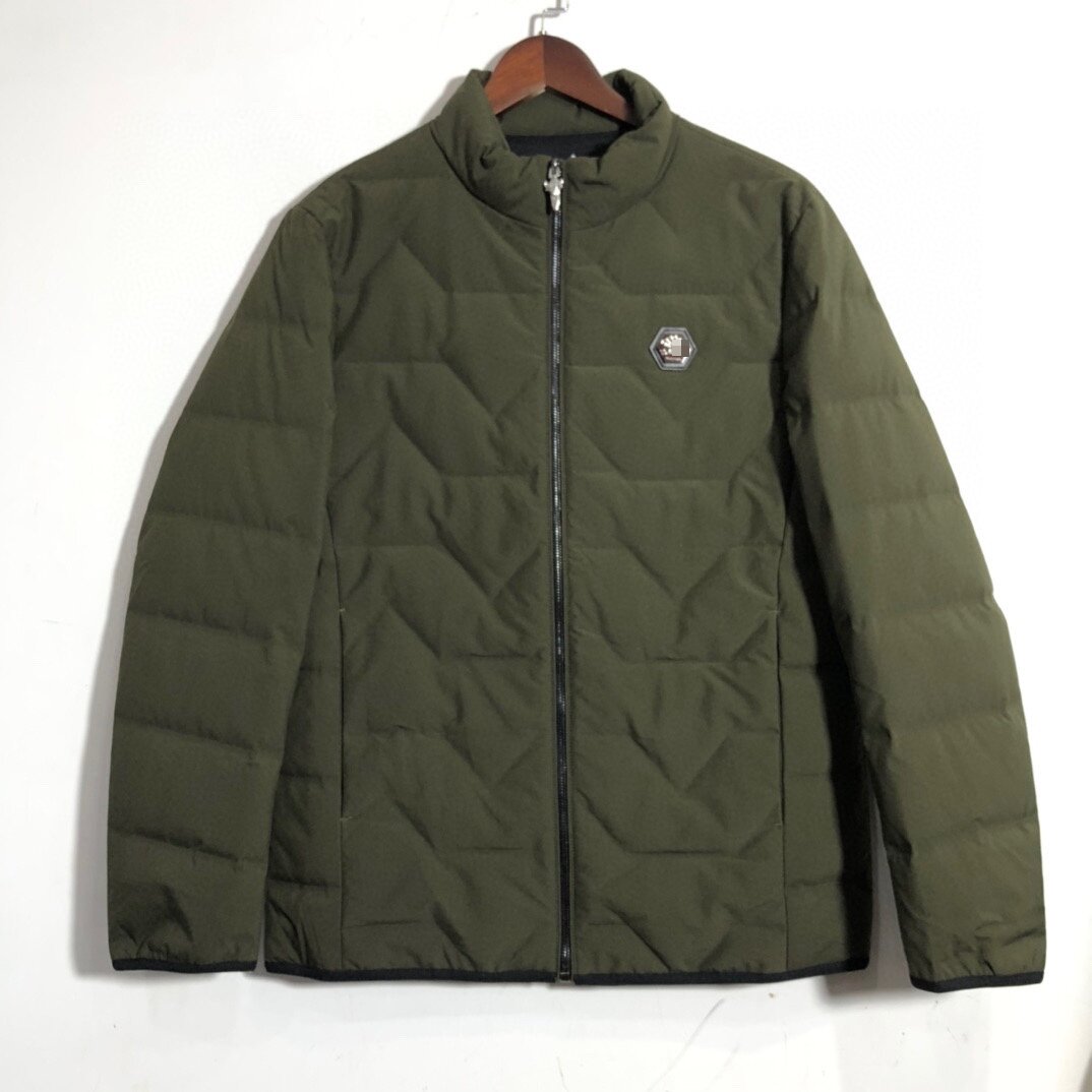 Y198 50码伦奴圣吉卡丹码柔软款 秋冬季新款立领羽绒服百搭休闲款