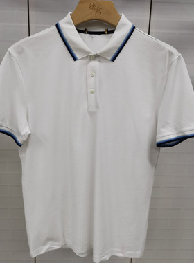 CP635 50码2024新款路易诗男士商务休闲百搭翻领短袖T恤 微瑕