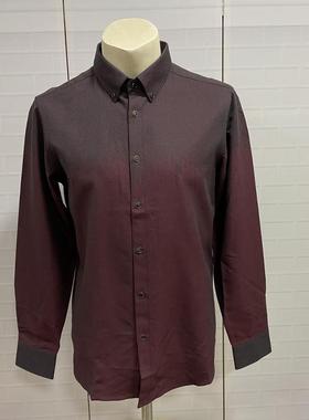 CX128    S码路易长袖商务春秋季男士商务休闲翻领常规款衬衣