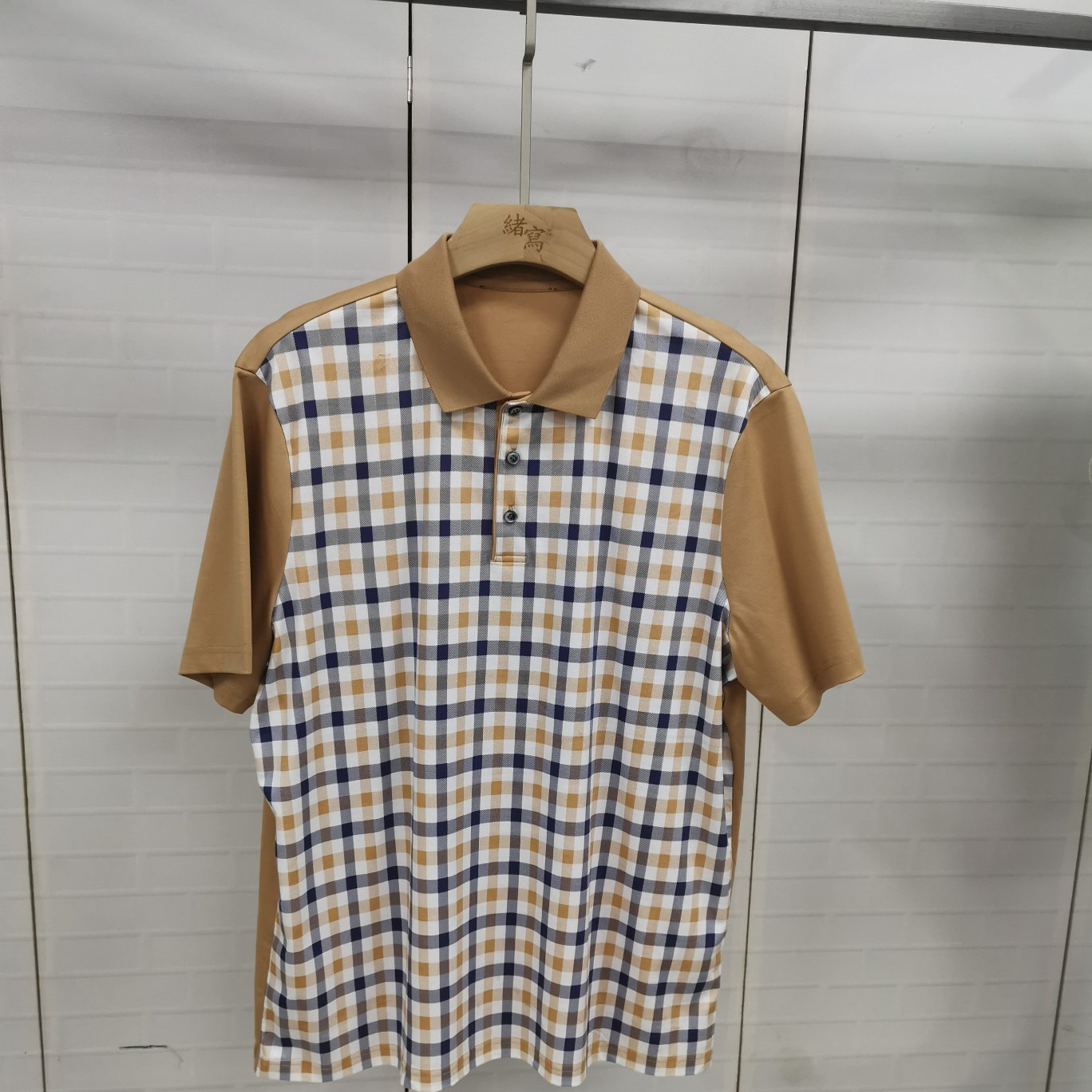 CP44 54码2024新款凯迪路诗兰男士商务休闲百搭翻领短袖T恤瑕疵品