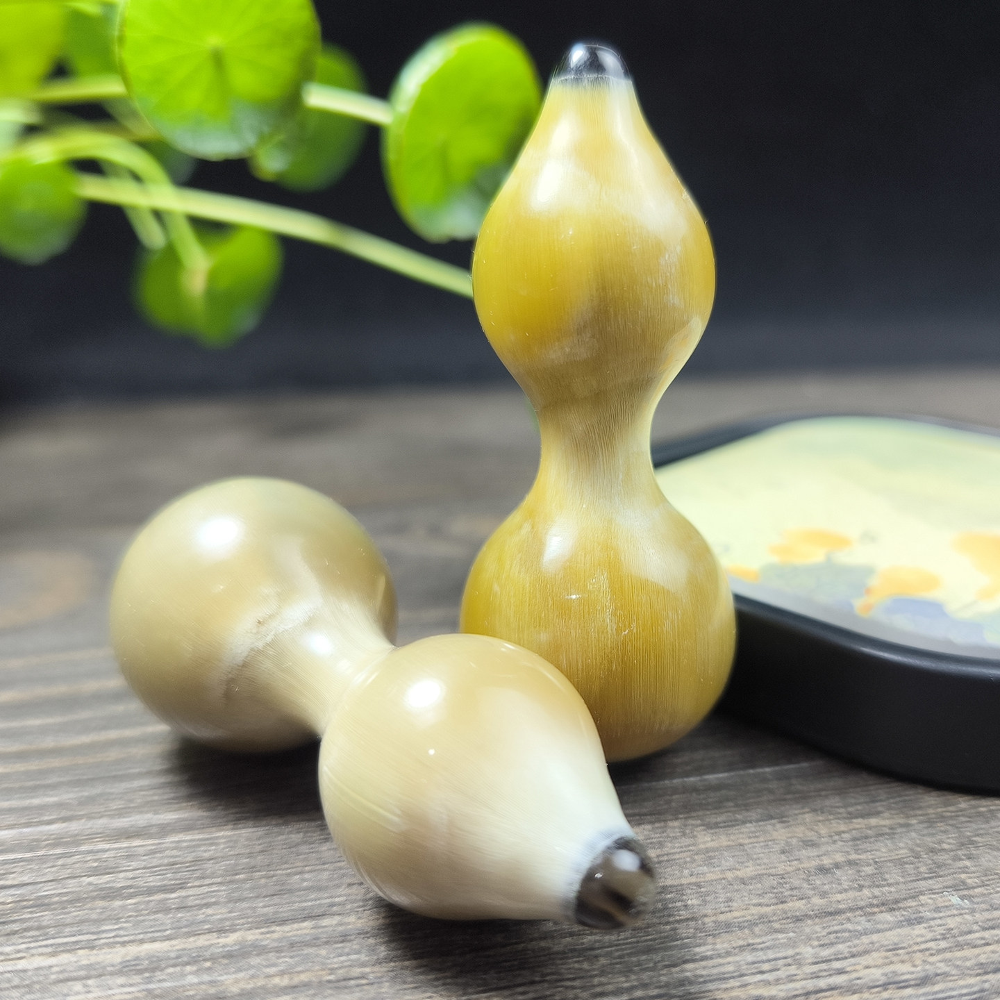 白牦牛角绕指柔小葫芦细腰绕指柔葫芦随身把玩可爱简约小葫芦解压