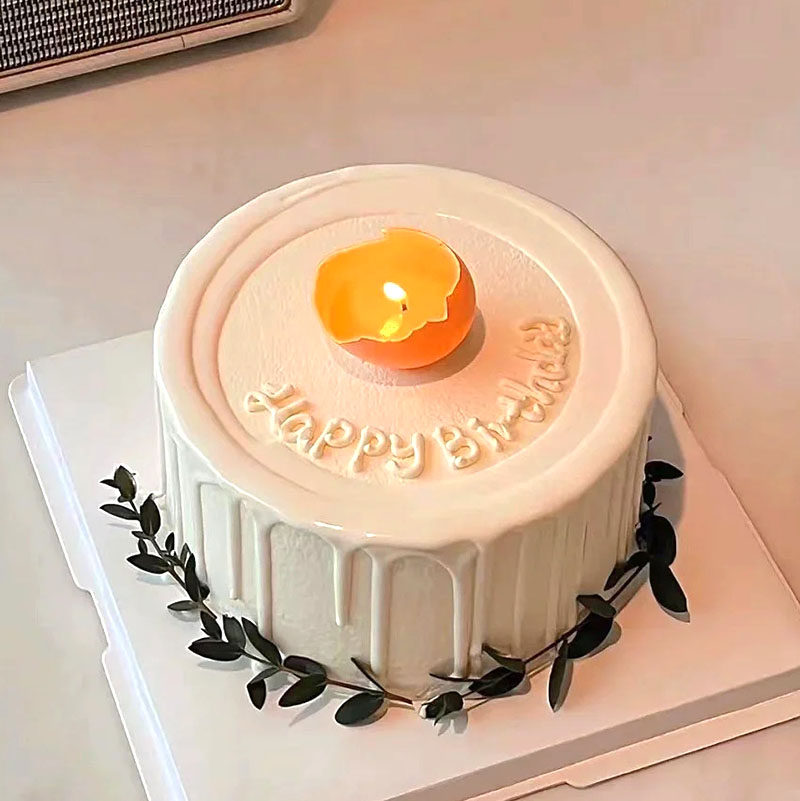 破壳日生日蛋糕装饰网红ins创意蛋壳尤加利叶子数字蜡烛灯鸡蛋壳l