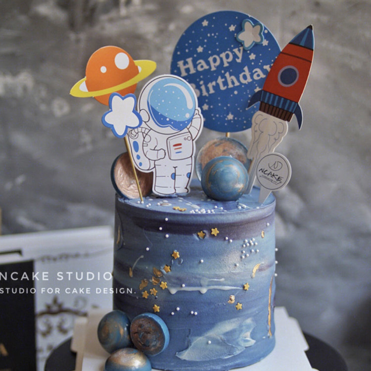 烘焙蛋糕装饰 宇宙星球行星宇航员飞船插牌 六一快乐男孩生日插件|ruв категории фестиваль товаров/подарок, одеваться товаров - от Buy2taobao.com для оказания профессиональной услуги покупки агента Taobao