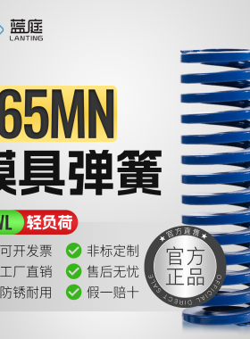 模具弹簧蓝色压簧 TL 国产65Mn高强度扁线矩形日标压缩弹簧轻负荷