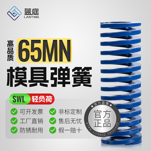 模具弹簧蓝色压簧 TL 国产65Mn高强度扁线矩形日标压缩弹簧轻负荷