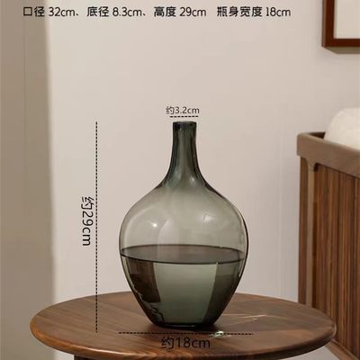 马醉木吊钟大肚花瓶时尚北欧家用客厅插花装饰品透明玻璃插花wxx