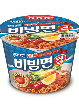 韩国进口Paldo八道拌面大碗面115g韩式酸辣凉拌面方便面泡面