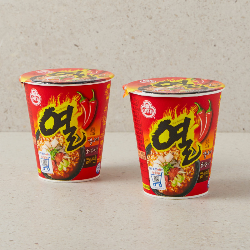 韩国进口不倒翁奥土基热拉面辣味杯面62g速食方便面泡面满5杯包邮