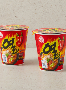 韩国进口不倒翁奥土基热拉面辣味杯面62g速食方便面泡面满5杯包邮